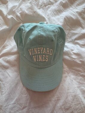Vineyard Vines Seafoam Green Baseball Cap with White Embroidery